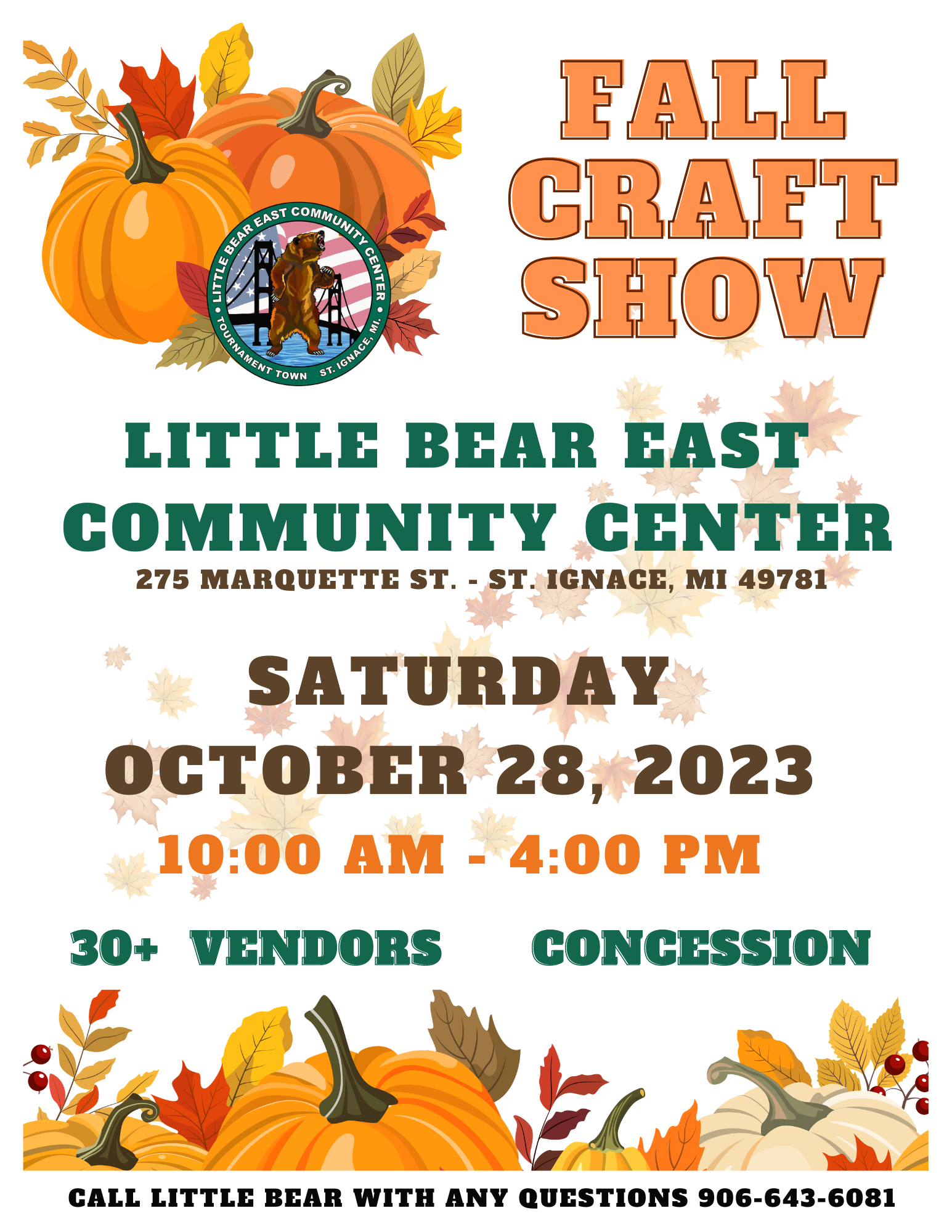 Fall Craft Show @ Little Bear East Arena