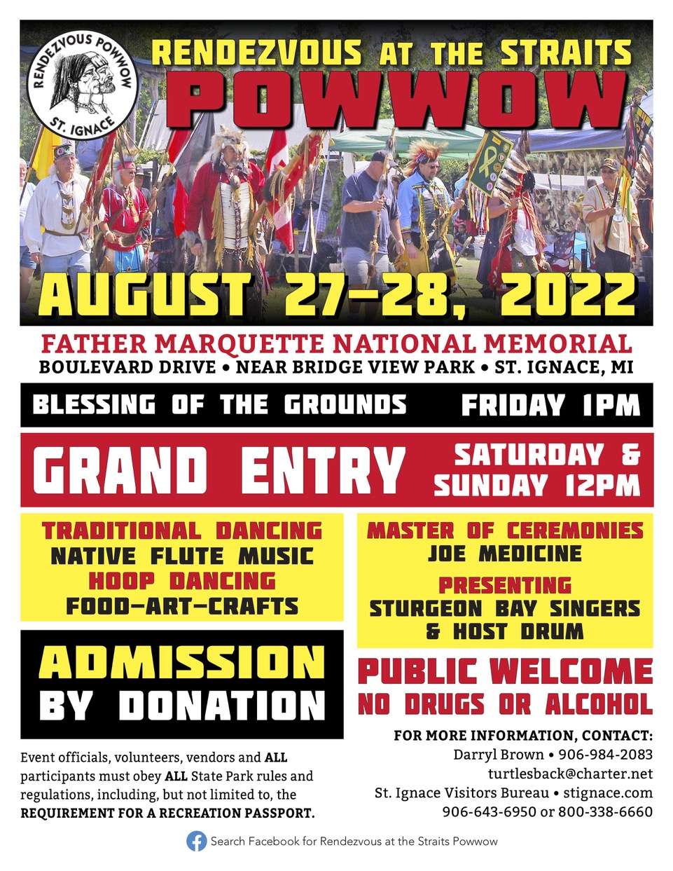 RENDEZVOUS AT THE STRAITS POWWOW @ Father Marquette National Memorial