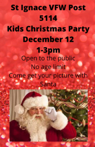 St Ignace VFW Post 5114 Kids Christmas Party @ St Ignace VFW Post 5114