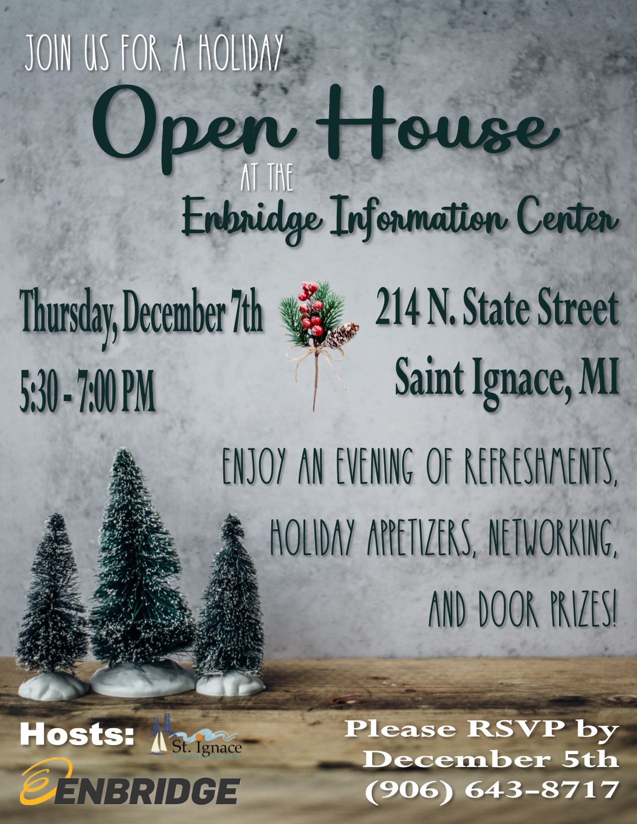 Holiday Open House Hosted by Enbridge @ Enbridge Information Center
